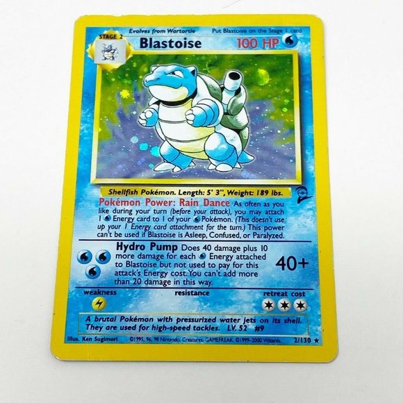 2000 Blastoise Pokémon Card Holographic Rare Base - Picture 1 of 12